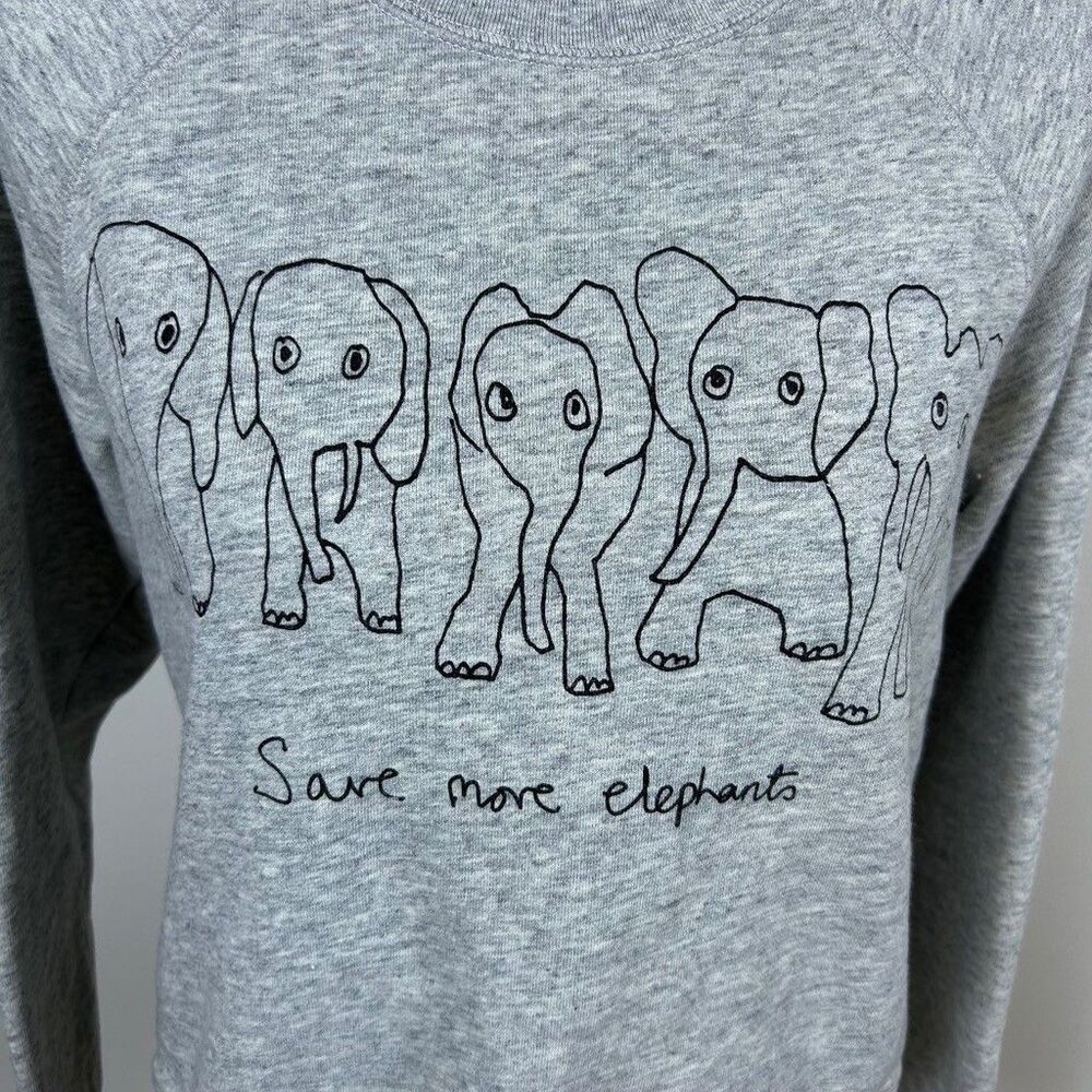 J.Crew Garments for Good David Sheldrick Wildlife Trust Elephant Sweatshirt - Picture 2 of 8